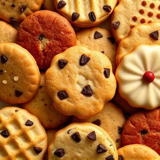 Image de diff√©rents types de cookies, symbolisant les diff√©rents types de cookies utilis√©s en ligne.