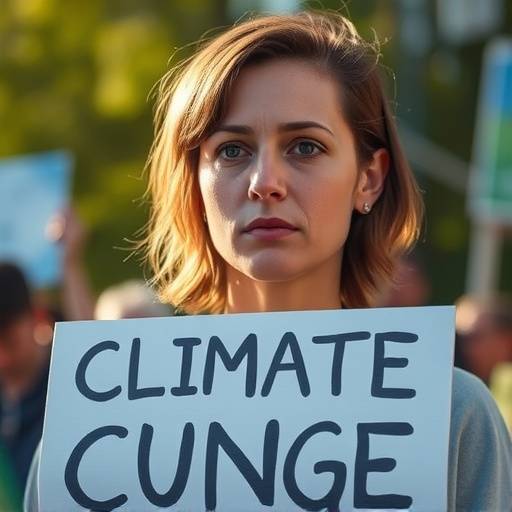 Marion Cotillard lors d'une manifestation pour le climat, tenant une pancarte avec un message environnemental