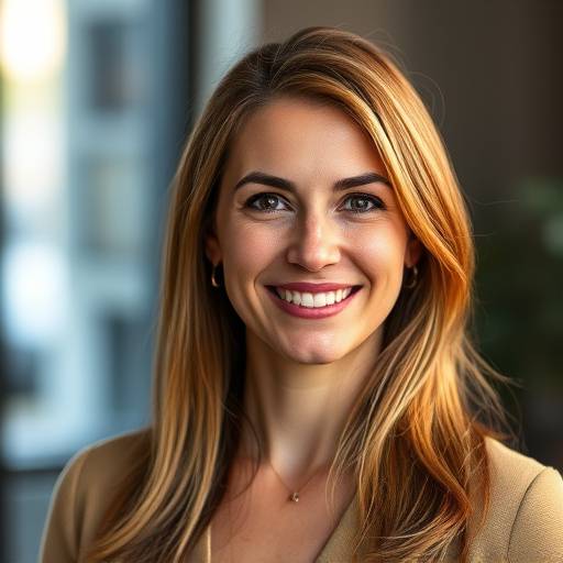 Portrait chaleureux de Sophie Martin, responsable des relations publiques d'√âtoiles Filantes.