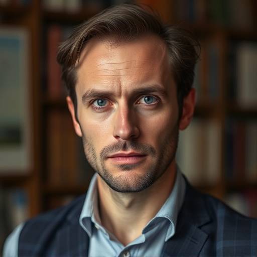 Portrait d'Antoine Lemaire, r√©dacteur en chef d'√âtoiles Filantes, avec un regard s√©rieux.