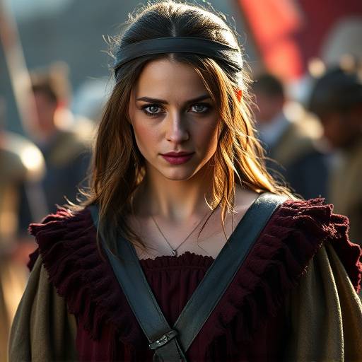 Sophie Marceau dans une scène du film 'Braveheart' en costume d'époque.